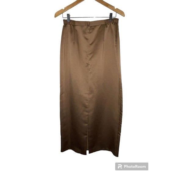 DONNA RICCO Golden Brown Dressy Cocktail Long Skirt Suit Size 10 - Picture 4 of 16